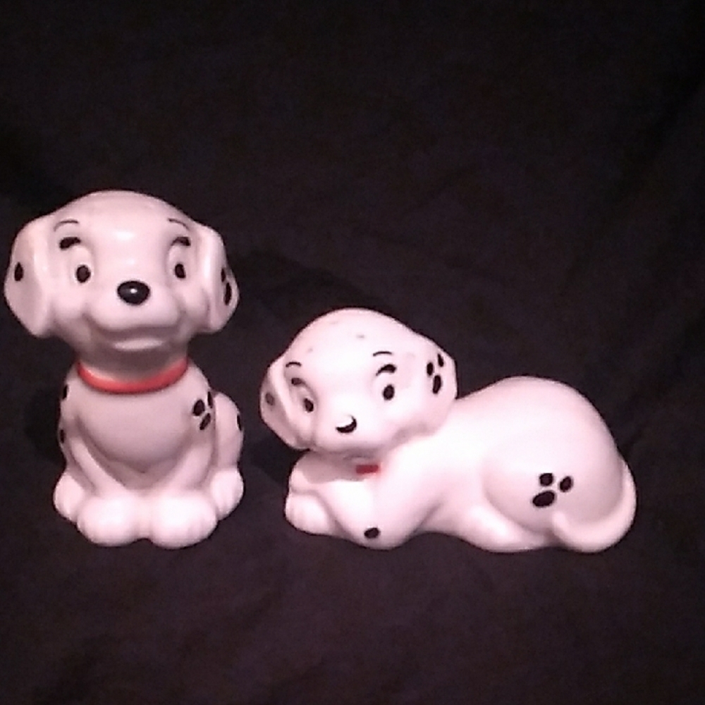 Vintage TLC USA Disney 101 Dalmatian Salt & Pepper Shakers (B2)